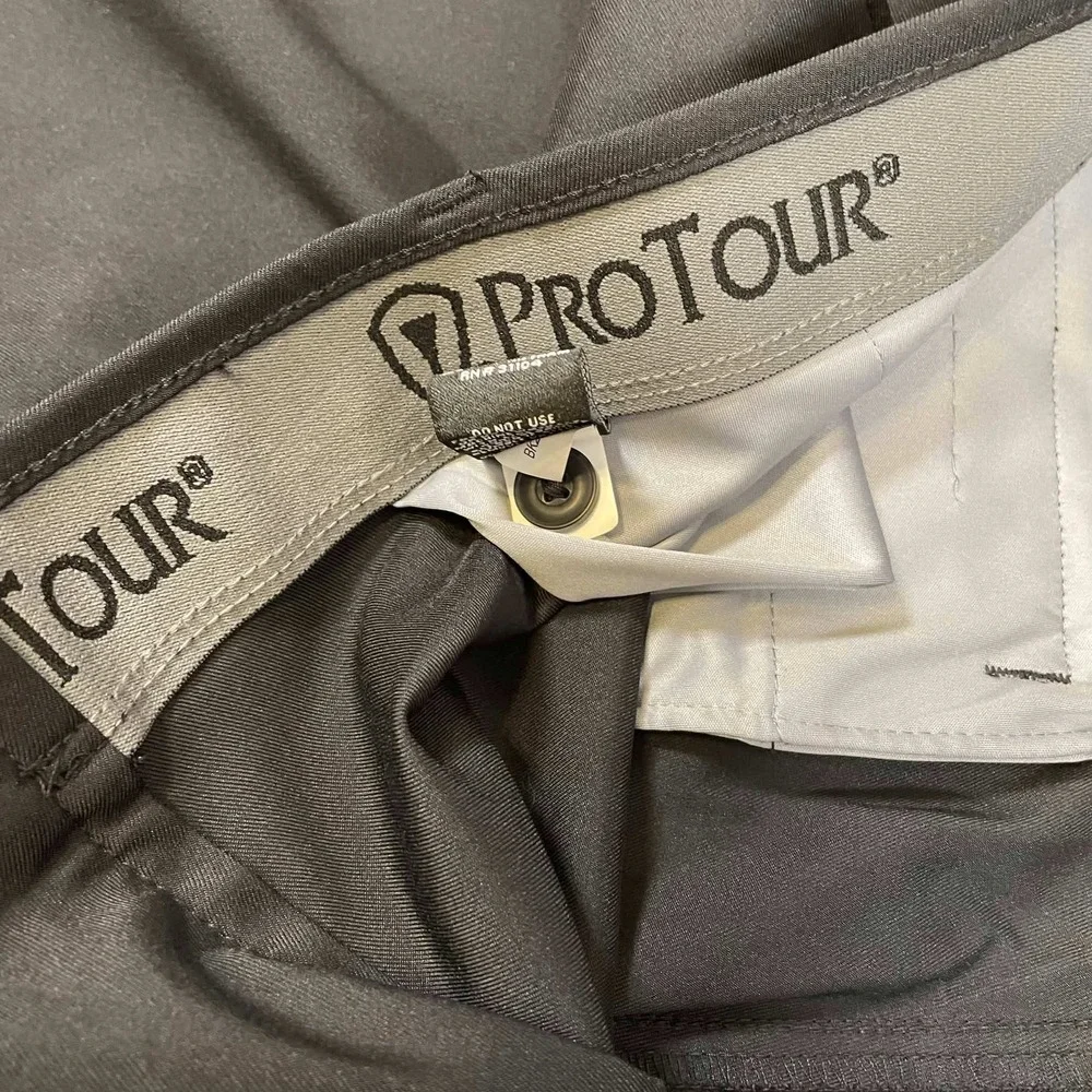 NWT Pro Tour 36x32 Motionplay 360 Comfort Stretch Tech Golf Pants Caviar Black - Picture 8 of 8